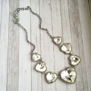 Faux Diamond Heart Necklace
